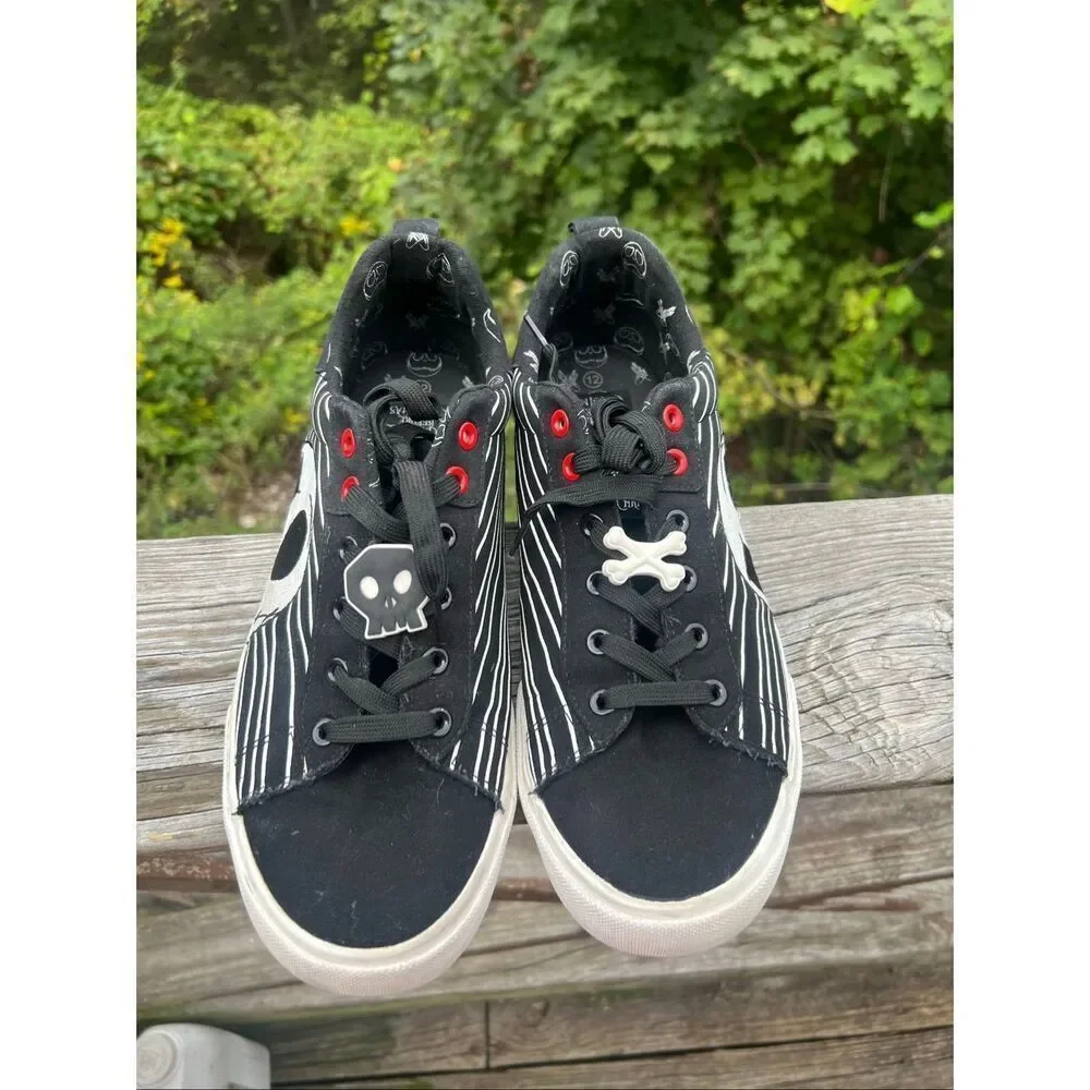 Nightmare Before Christmas Mens Sz 12 Low Top Jack Skellington Sneakers